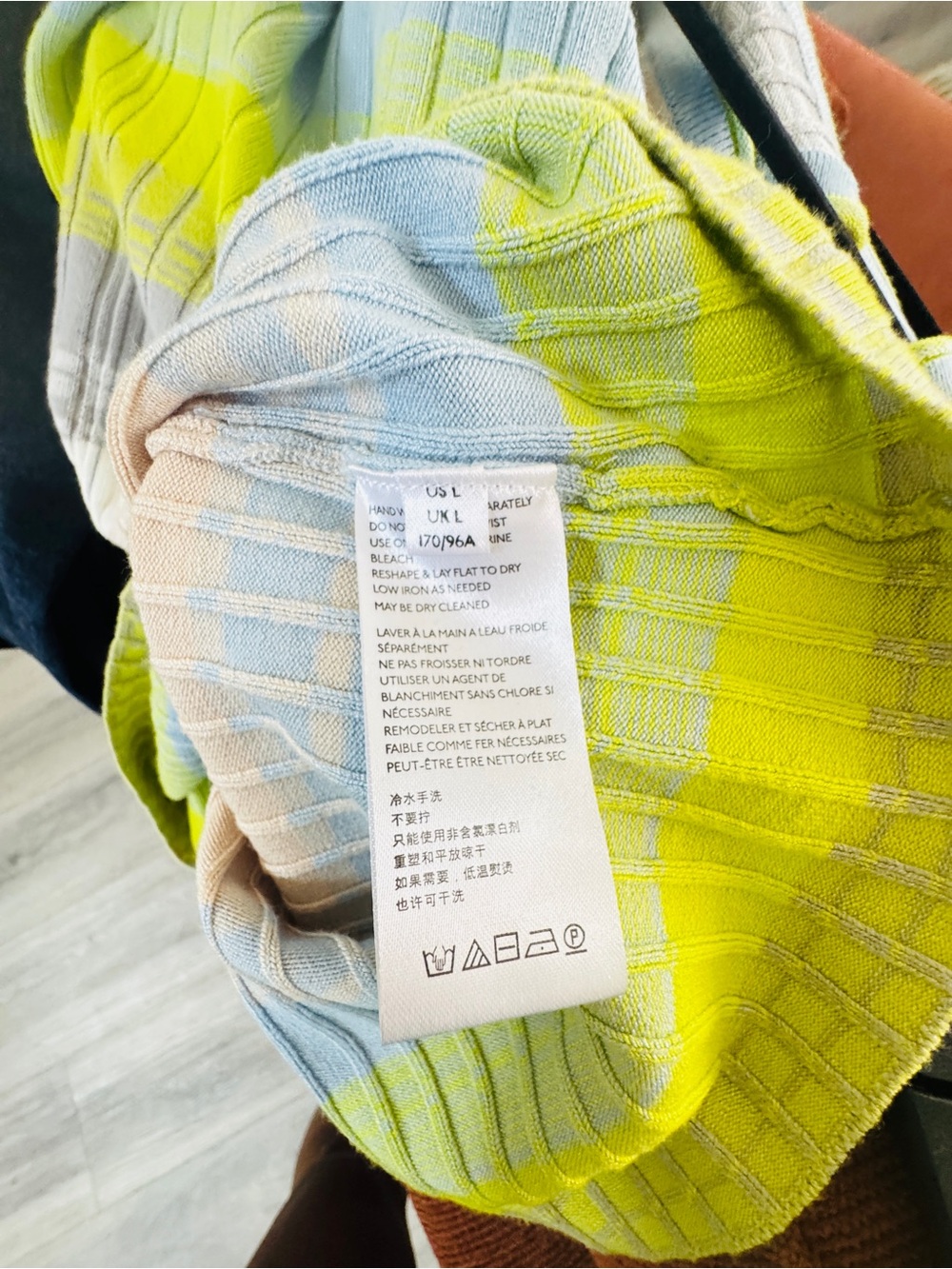 Anthropologie Daily Practice Striped Knit V-Neck Dress in large Athleisure - Picture 6 of 6
